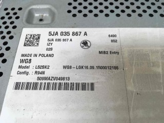 Магнитола, ориг. номер 5JA035867A, Skoda Rapid 2012-2017