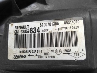 Фара правая, ориг. номер 8200701366, 93859834, 89314020, Renault Trafic 2006-2014