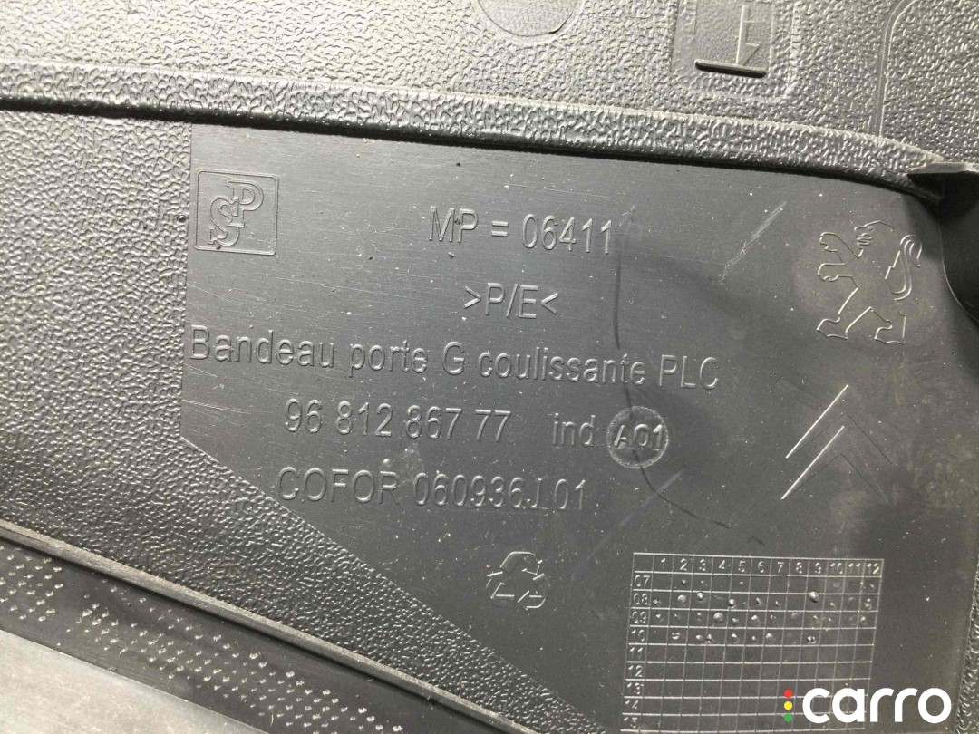 Обшивка двери задней левой сдвижной (дверная карта) Peugeot Partner 2002-2012, 9343HN, фото 3