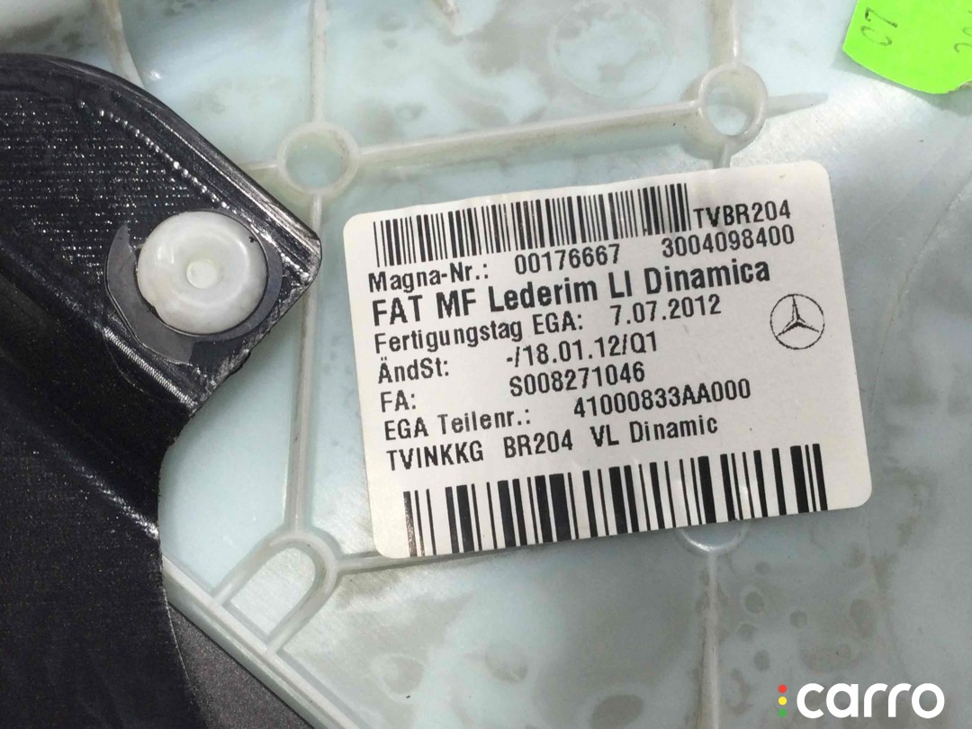 Обшивка двери передней левой (дверная карта) Mercedes C-klasse 2011-2015, универсал, левый руль, фото 5