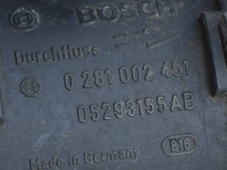 расходомер воздуха, ориг. номер 05293155AB, 0281002451, Chrysler Voyager 4 поколение 2000-2004