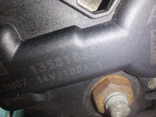 Генератор, ориг. номер 13581885, Opel Cascada 1 поколение 2013-2019