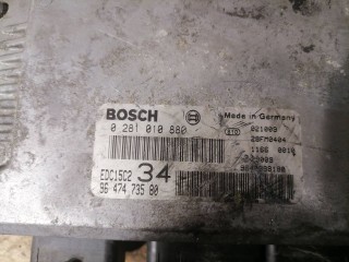 Блок управления двигателем, ориг. номер EDC15C2, 0281010880, 9647473580, Peugeot 607 2000-2004