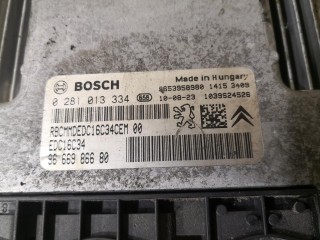 блок управления двигателем, ориг. номер EDC16C34, 0281013334, 9666986680, Peugeot 3008 2009-2013